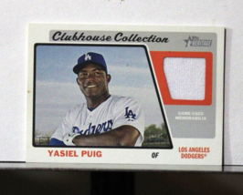 2015 Topps Heritage Clubhouse Collection Relics Yasiel Puig #CCR-YP - £6.26 GBP