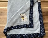 Child Of Mine Carter’s Blue Baby Blanket Dog With Ball Stars Border 35.5... - £21.25 GBP