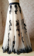 Ivory Strapless High Waist Bridesmaid Dress Embroidery Maxi Wedding Dress Plus image 5