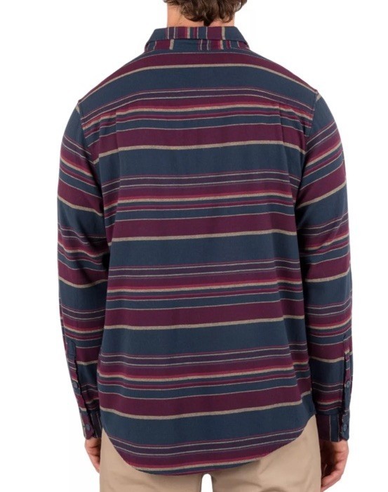 Hurley Men's Portland Organic Flannel Shirt Button Up Casual Stripes Size XL Item image 4