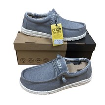Hey Dude Wally Stretch Iron | Men’s Shoes | Size 11 | Men&#39;s Slip on Loafers - £31.96 GBP