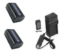 Two 2X Batteries + Charger For Sony FDR-AX100 FDRAX100/B FDR-AX100E/B - £37.99 GBP