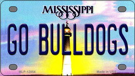 Go Bulldogs Mississippi Novelty Mini Metal License Plate Tag - £11.88 GBP