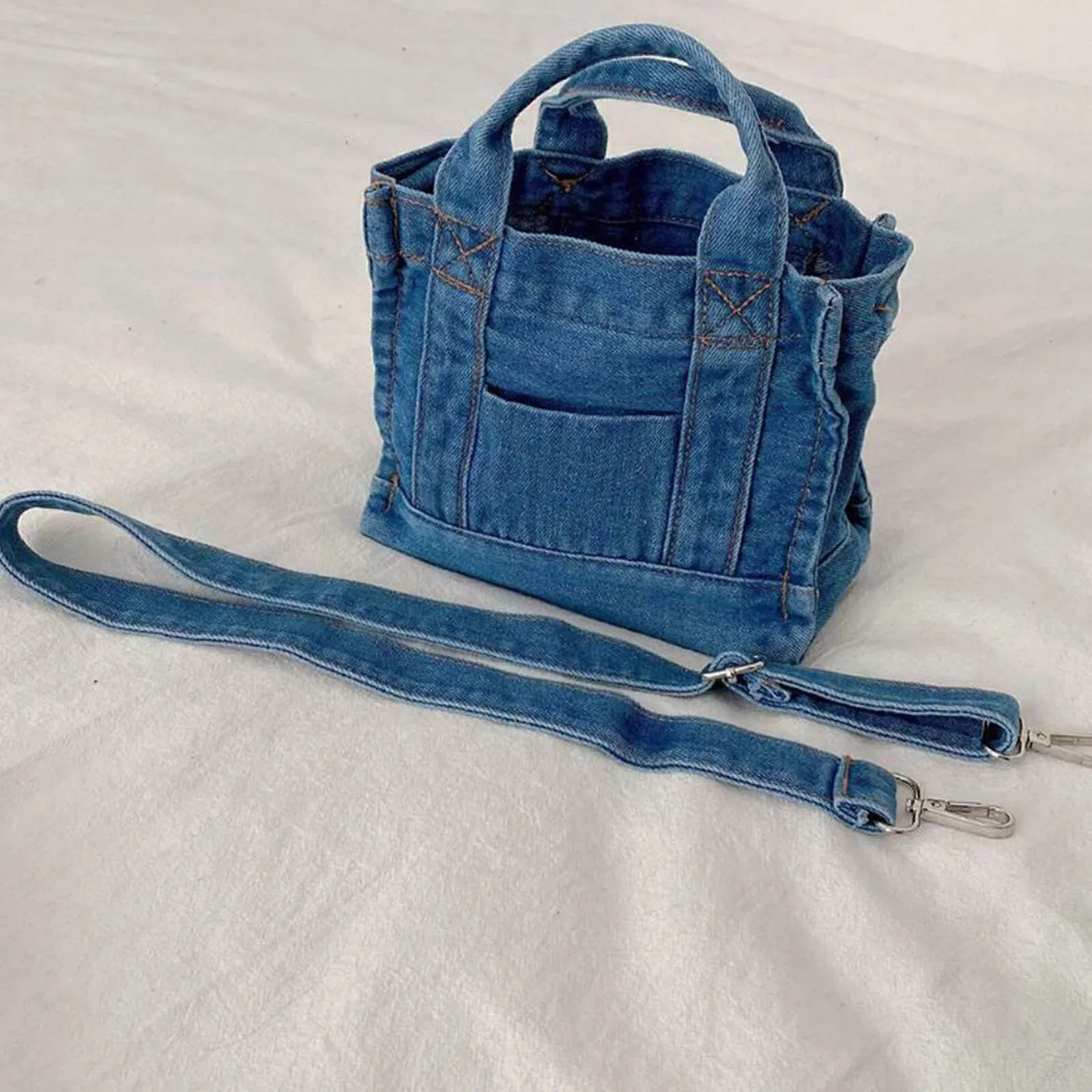 Women Denim Handbag Shoulder Lady Crossbody Bag Tote Messenger Satchel Purse - £17.53 GBP