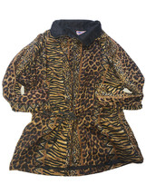 2X VTG Pearl River Clothing Co Womens Animal Print Jacket Zip Up Lined  - £25.02 GBP