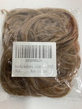 Clip in Messy Hair Bun Extension Chignon Hair Piece Ponytail Light Brown A16 - £7.86 GBP