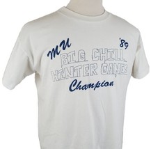 Vintage Marquette University &#39;89 Big Chill Winter Games Champion T-Shirt XL Crew - $41.99