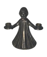 Vintage silver plate Figural Candle Holder Choir alter Boy ITALY 70S figure - $9.49