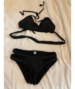 EUC Black Cutout Bikini Size Large - £10.89 GBP