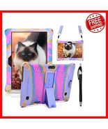 YELLYOUTH 10.1 Tablet Case - Soft Silicone, Stylus &amp; Adjustable Strap, R... - $28.70
