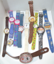 11 Vtg watches**TIMEX**Disney SII seiko**and Novelty watches Nightmare before - £24.07 GBP