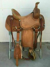 ANTIQUESADDLE Western brown Strip Down Leather Hand Carved Roper Ranch S... - £348.73 GBP