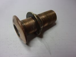 GROCO 3/4" Bronze Thru Hull 1" NPT with nut,  1" thread, 2-7/8" long - $31.68