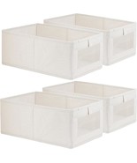 4 Pack Linen Storage Bins, Storage Containers For Organizing Clothing, J... - £30.90 GBP