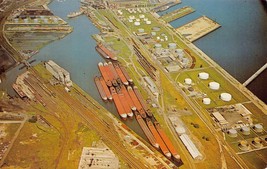 Port Of Milwaukee Wi~Jones ISLAND-GATEWAY To The World 300%~1962 Postcard - $9.42