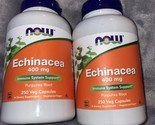 NOW Foods Echinacea Capsules Purpurea Root 400 mg 250 X2 Count EX 8/25 L... - $19.99