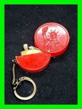 Unfired Unique Vintage Coin Shaped Statue Liberty Petrol Lighter Excellent Cond. - £31.84 GBP