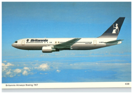 Britannia Airways Boeing 767 Airplane Postcard - £7.88 GBP
