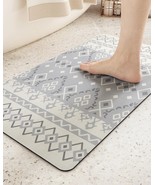 Boho Thin Bath Mat with Super Absorbent Layer Non-Slip Backing Quick Dry - $486.54 MXN