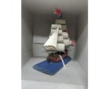 French Small Double Decker Handcrafted Wooden Model Ship - £55.37 GBP
