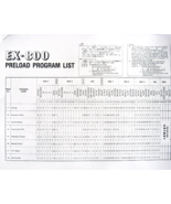 Preload Program List Sheets for Korg EX-800 Polyphonic Synthesizer Midi ... - $18.06 CAD