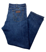 Wrangler 87MWMBZ Cowboy Men&#39;s Size 42X30 Slim Fit Denim Blue Wash Classic Jeans - £14.48 GBP