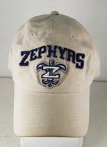 New Orleans Zephyrs Team Name &amp; Fleur-de-lis Logo Beige Hat Cap Adjustab... - £28.40 GBP