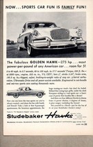 1956 Print Ad Studebaker Golden Hawk 275 HP Most Power by Pound - £14.37 GBP