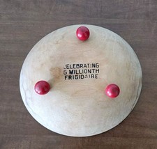 9&quot; Wood Bowl Celebrating 5 Millionth FRIGIDAIRE Advertising Promotional ... - £23.71 GBP