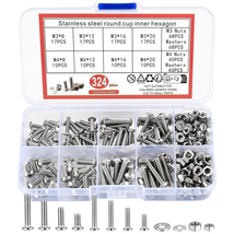 324 Pcs Metric Screw Assortment Kit, Metric Screws Bolts and Nuts and Washers Se - $10.10