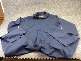 Berne Coveralls Mechanic Jumpsuit Zip Up Mens 54R 2XLT Workwear Blue 58”... - £19.73 GBP
