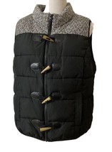 Ruff Hewn XL Womens Puffer Vest Zipper Toggle Closure Pockets Black Comfort - £17.10 GBP