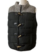 Ruff Hewn XL Womens Puffer Vest Zipper Toggle Closure Pockets Black Comfort - £17.28 GBP