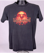 HARLEY DAVIDSON Motorcycles T Shirt-Henley-Black-Freedom-Denver CO-Vtg-E... - $710.69 MXN