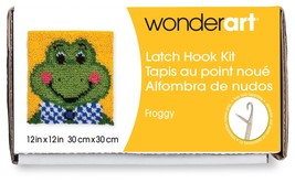 Spinrite Wonderart Latch Hook Kit 12&quot;X12&quot;-Froggy - £26.17 GBP