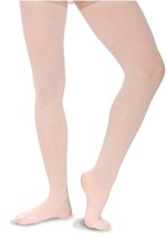 Danskin 85 Women&#39;s Size B (Medium) Ballet Pink Footed Tights w/ Back Seams - £7.17 GBP