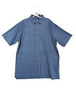 FootJoy Blue Houndstooth Polo Shirt Men&#39;s L Short Sleeve Golf Preppy Casual - $456.30 MXN