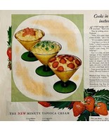 New Minute Tapioca With Recipe 1934 Advertisement Full Page Lithograph DWU1 - $42.12 CAD