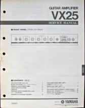 Yamaha VX25 Guitar Amplifier Original Service Manual, Schematics Parts L... - $34.64