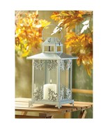 Silver Metal Scrollwork Candle Lantern - $30.10