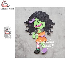 Halloween Zombie Girl Metal Cutting Dies Scrapbooking Stencil Die Cut Card Craft - £7.82 GBP