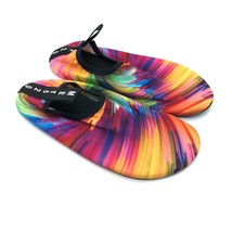 Met520 Girls Water Shoes Slip On Rainbow Striped Colorful 36/37 US 3/3.5 - $9.74