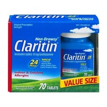 Claritin Non Drowsy Allergy 24 Hour Relief Tablets - 70 Count 1 Pack - $24.75