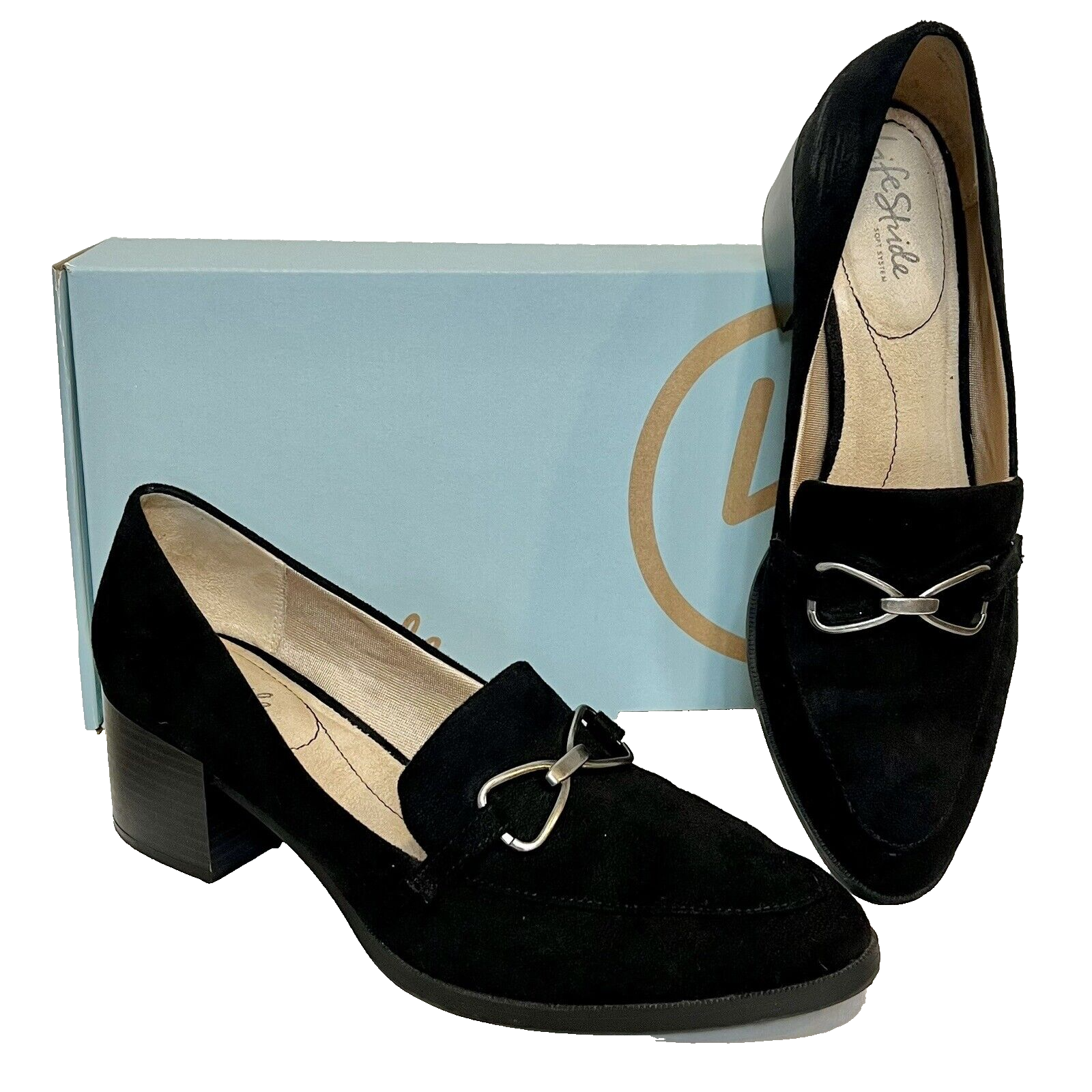 Life Stride Women&#39;s Devyn 2 Faux Suede Loafer Black 9.5 M - $18.99