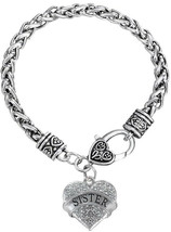 Sister Charm Bracelet Adorable Sister Heart Bracelet Best Bracelet For Woman - £46.29 GBP