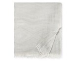 Sferra Glima Silver Throw Blanket Fringed Lightweight Soft 51&quot;x 70&quot; Ital... - $89.78