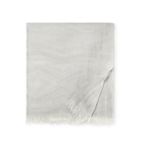 Sferra Glima Silver Throw Blanket Fringed Lightweight Soft 51&quot;x 70&quot; Italy NEW - £66.97 GBP