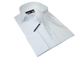 Men&#39;s Axxess Turkey Shirt 100% Egyptian Cotton 224-04 French Cuffs White - £70.77 GBP