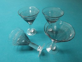 BUBBLES 4 Martini Glasses San Miguel Glassware by Jay Weberling  [*G-1] ORIGINAL - £97.78 GBP