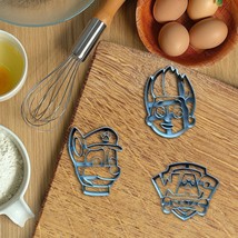 PAW PATROL Collection Set of 3 Cookie Cutters | Chase | Ryder | Paw Patrol Badge - £7.86 GBP